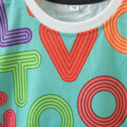 Letters Round Neck  Tee T-Shirt For Unisex.