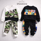 Venutaloza Stylish Baby Set Black Graphic Print & Colorblock Multicolor (Combo Pack Of 2) T-Shirt & Pants.