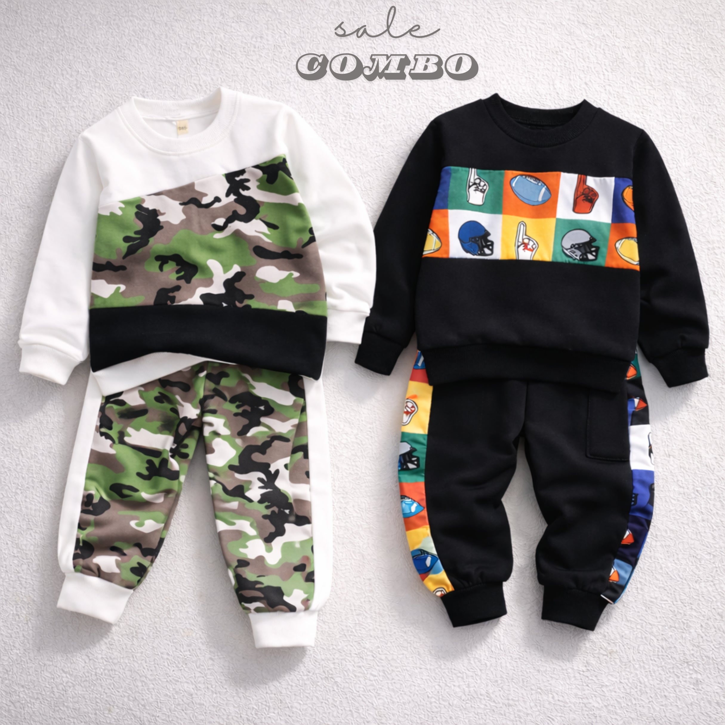 Venutaloza Stylish Baby Set Black Graphic Print & Colorblock Multicolor (Combo Pack Of 2) T-Shirt & Pants.
