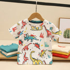 Dinosaur Round Neck  Tee T-Shirt For Unisex.