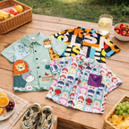 Venutaloza Boy's Animal & Letters Designer (Combo Pack Of 3) Shirt For Unisex.