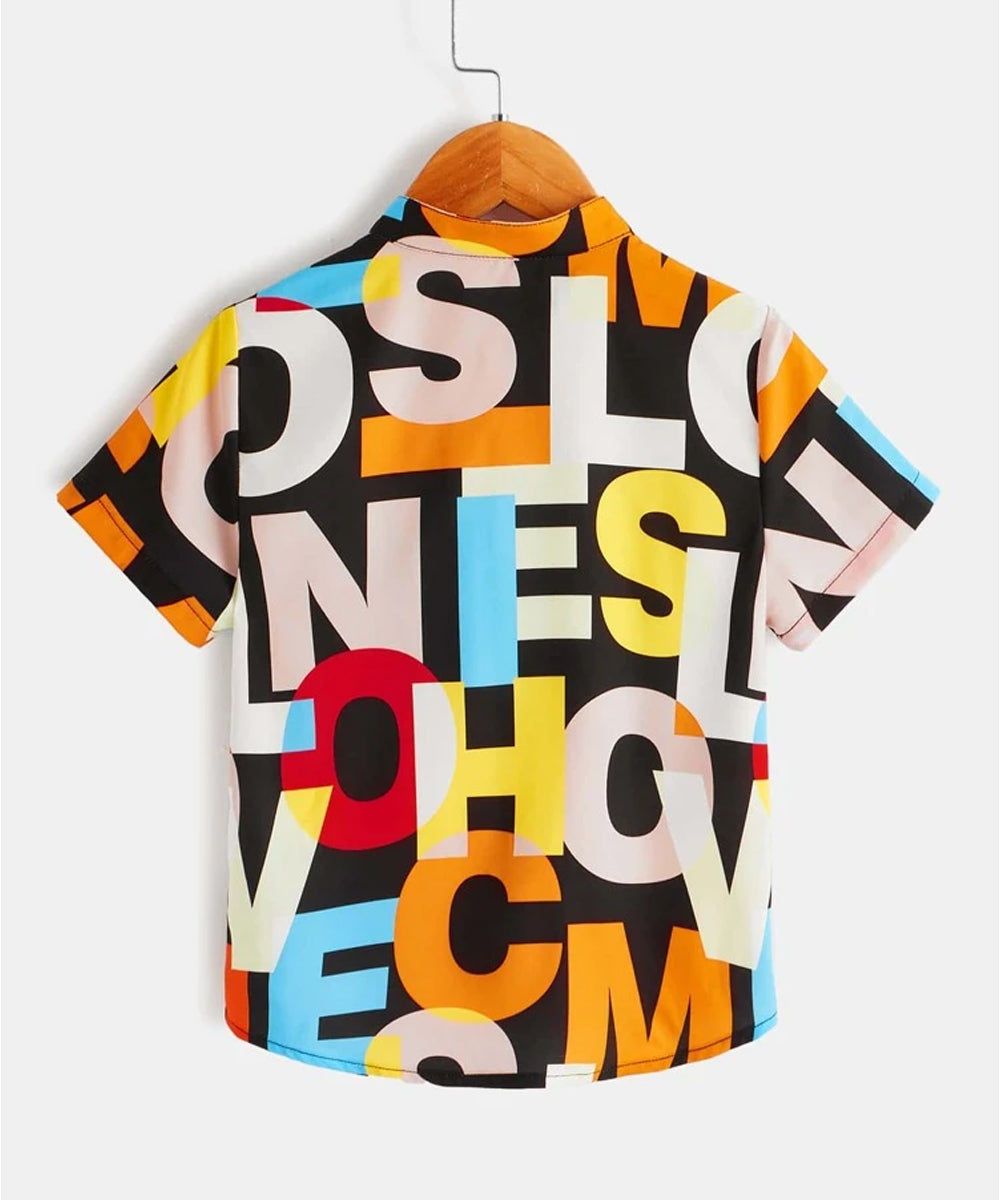 Venutaloza Boy's Animal & Letters Designer (Combo Pack Of 3) Shirt For Unisex.