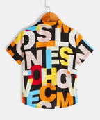 Venutaloza Boy's Animal & Letters Designer (Combo Pack Of 3) Shirt For Unisex.