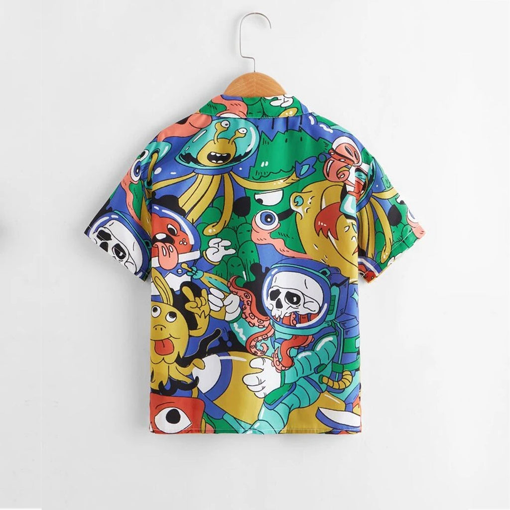 Venutaloza Stylish Designer Button Front (Combo pack For 5) Shirt For Boy.