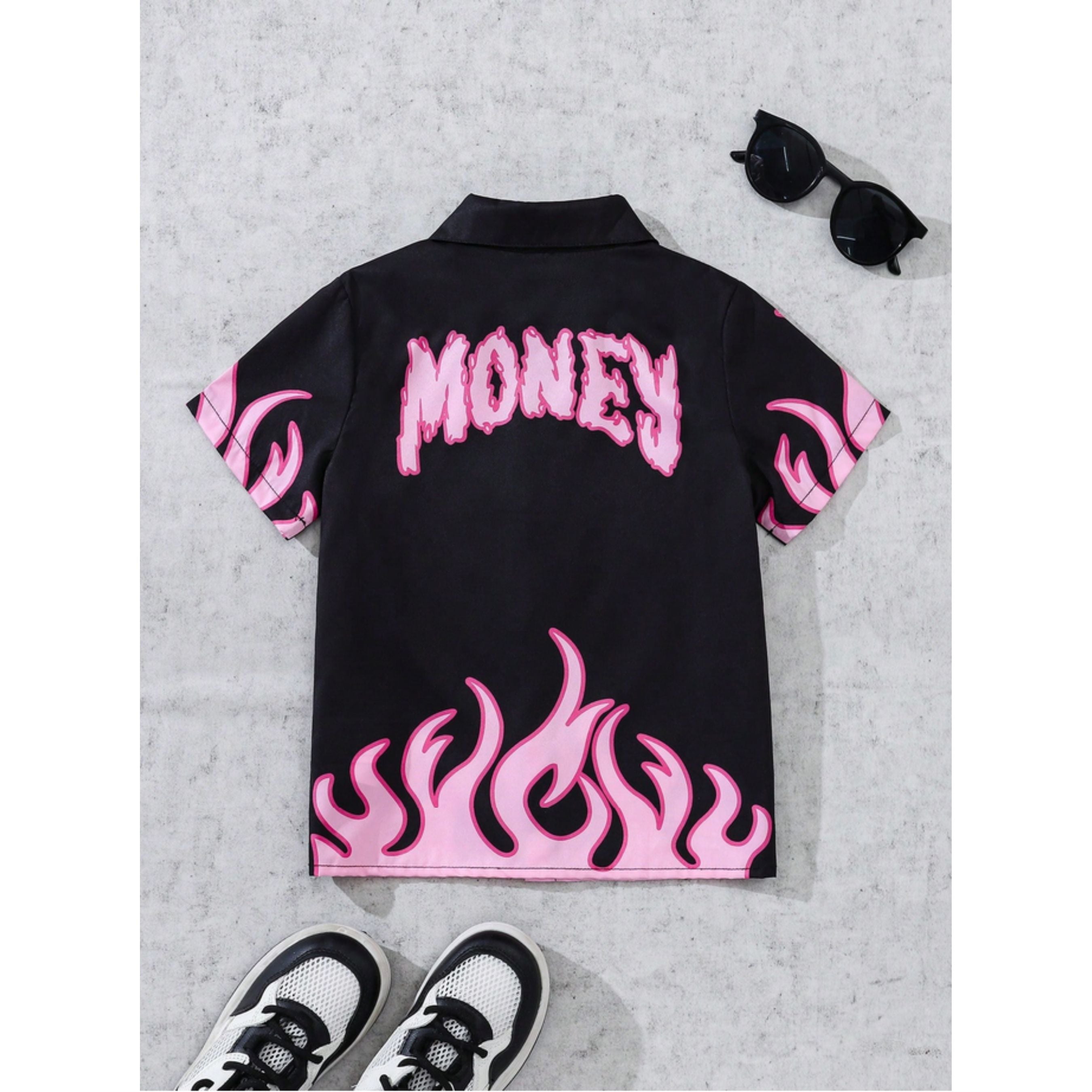 Venutaloza Kids' Cartoon Character & Money Letters Designer (Combo Pack Of 2) Shirt For Boy.