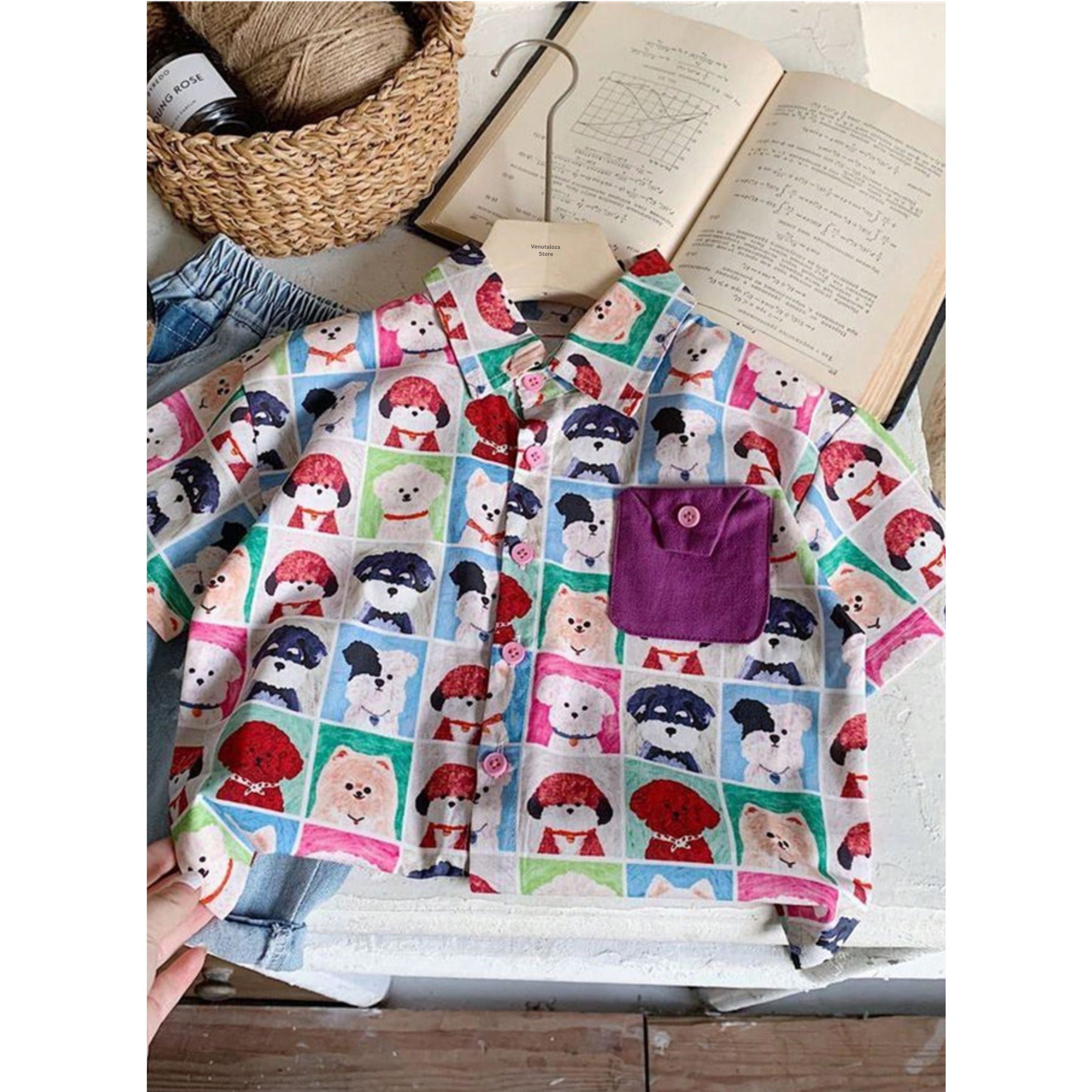 Venutaloza Kids Cartoon Character Shirt For Boy.