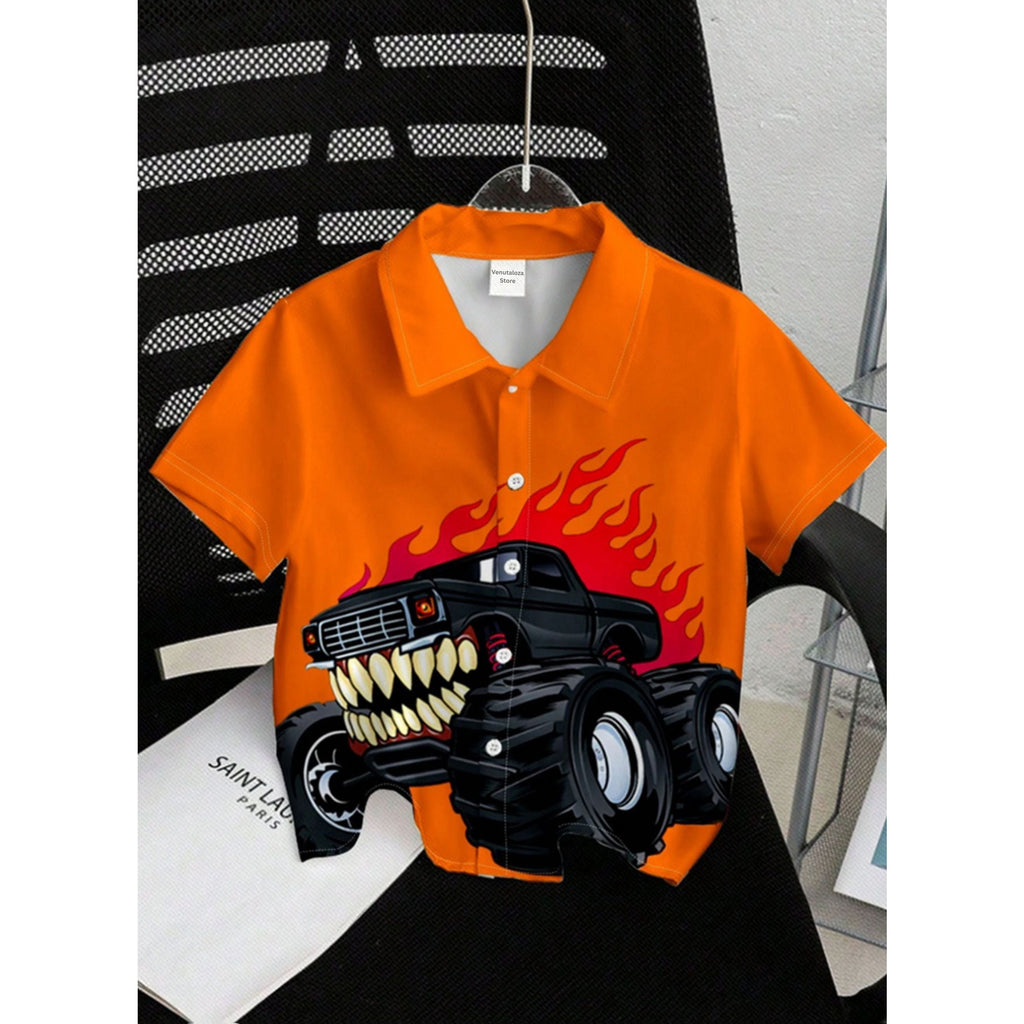 Venutaloza Designer Button Front (Combo pack For 5) Shirt For Boy.