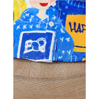 Kids Cartoon Printed Short Sleeve Shirt For Boy.