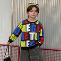 Venutaloza Letters Stripe Full Sleeve Round Nick Tee T-Shirt For Boy's & Girl's.