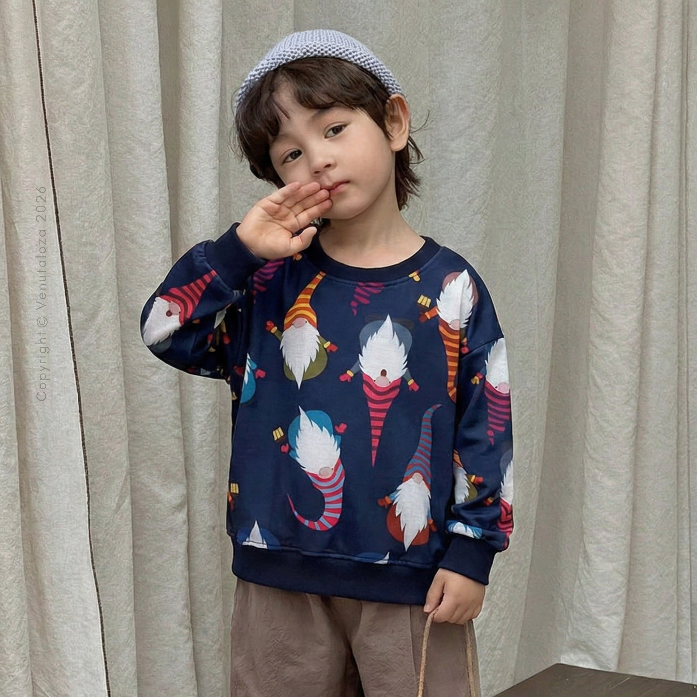 Venutaloza Full Sleeve Round Nick Sewing Patterns Stripe Tee T-Shirt For Boy's & Girl's.