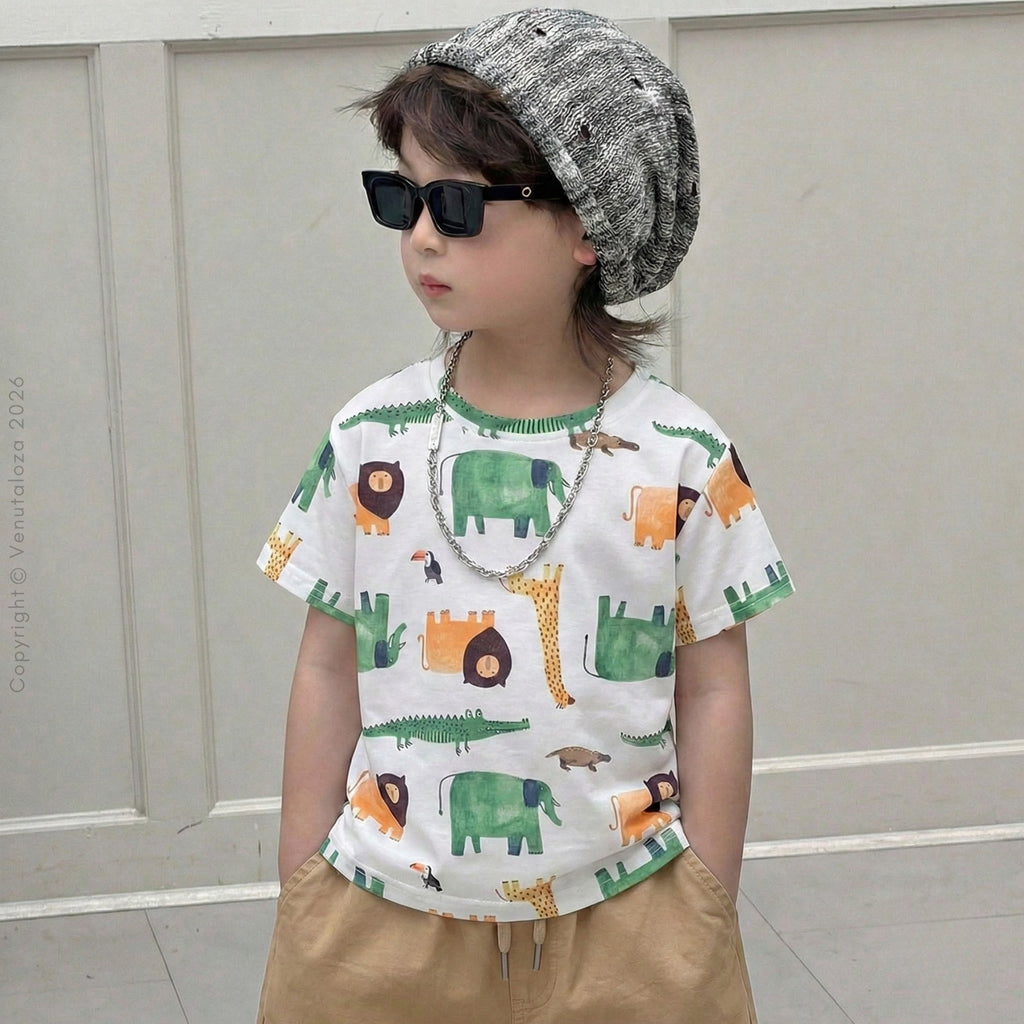 Venutaloza Toddler Boy's Cartoon Graphic Tee T-Shirt For Boy's & Girl's..