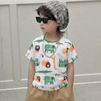 Venutaloza Toddler Boy's Cartoon Graphic Tee T-Shirt For Boy's & Girl's..