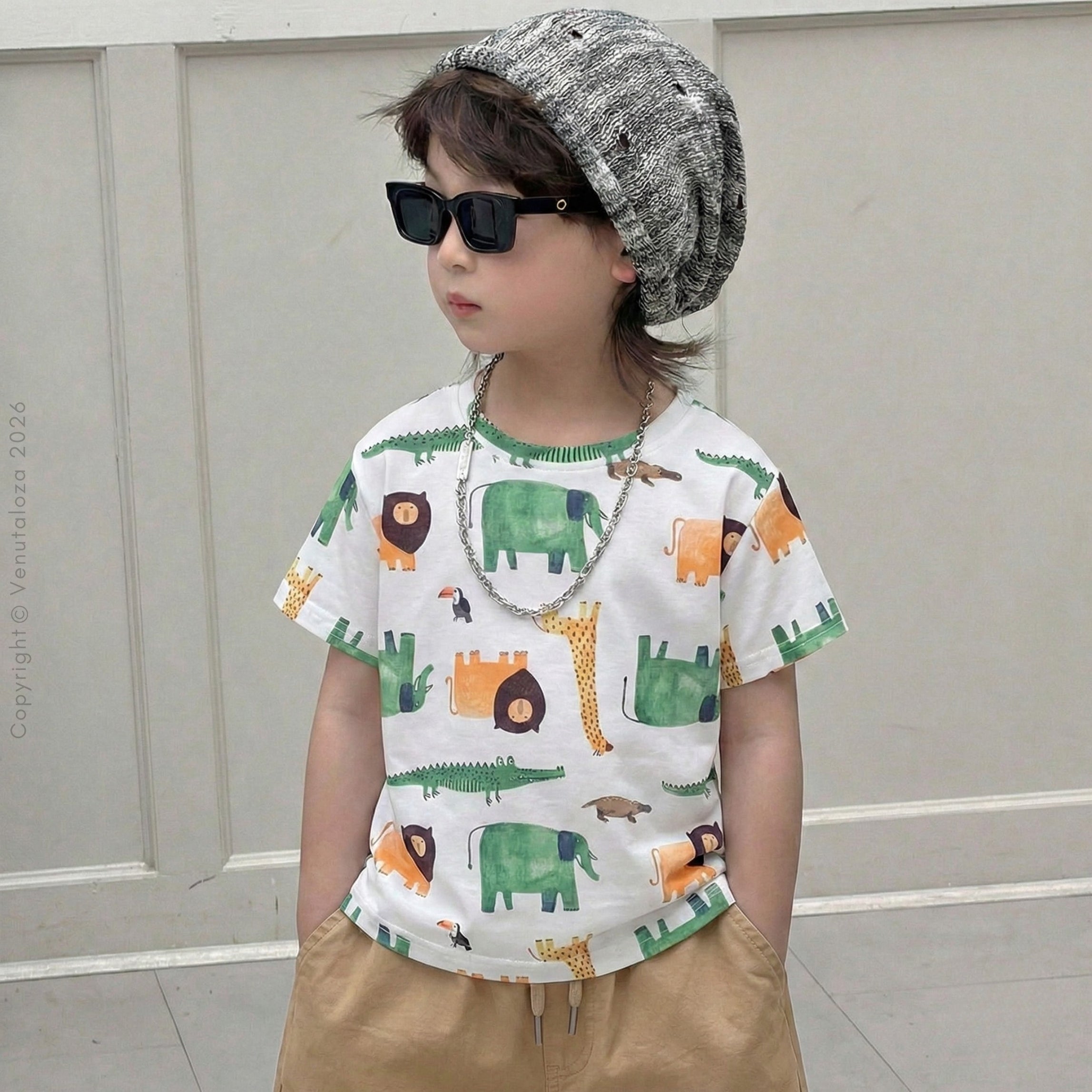 Venutaloza Toddler Boy's Cartoon Graphic Tee T-Shirt For Boy's & Girl's..