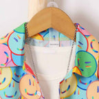 Venutaloza Kids Allover Expression Shirt & Shorts Two Piece Set.