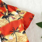 Venutaloza Kids Sunshine Tropical Print Shirt & Shorts Without tee Two Piece Set.
