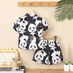 Venutaloza Baby Set Panda & Coconut Tree (Combo Pack Of 2) Shirt & Shorts Without tee Two Piece Set For Boy & Girls.