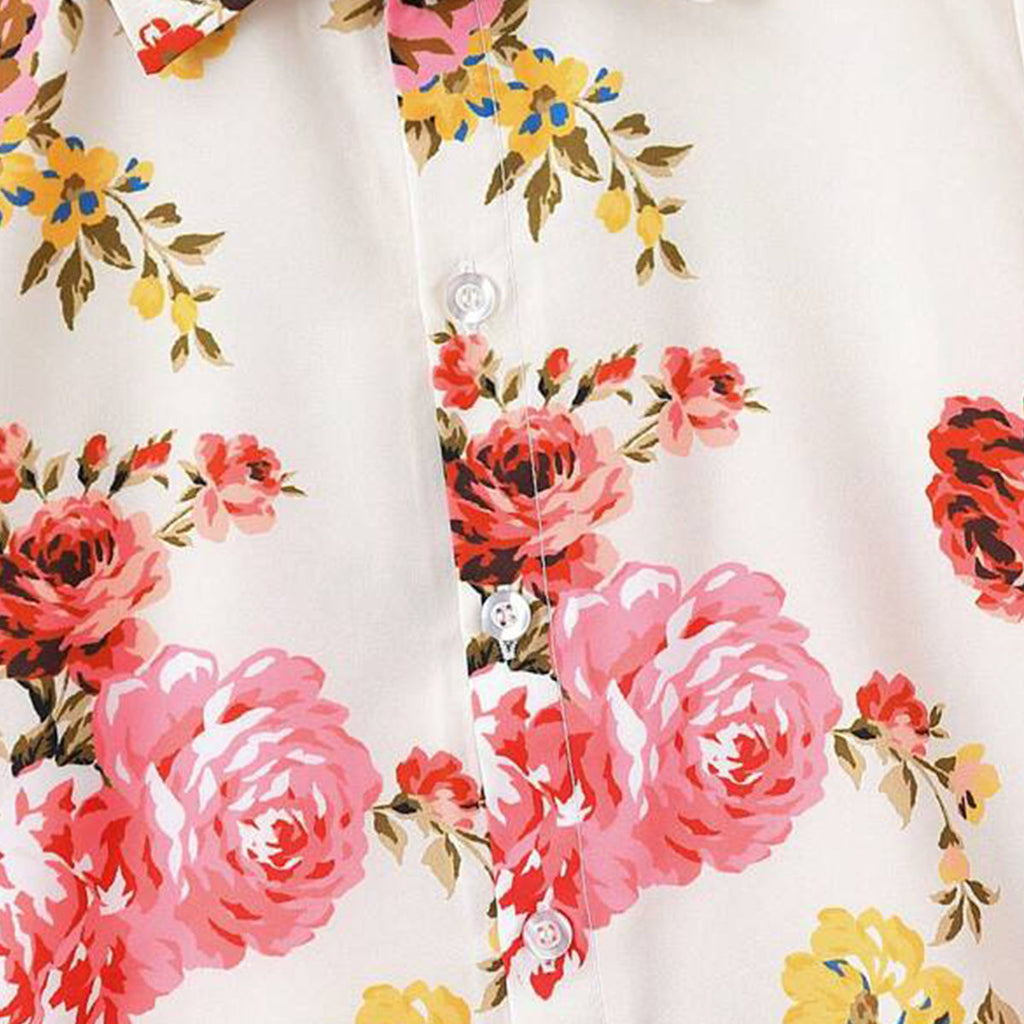 Venutaloza Kids Sunshine Floral Shirt & Shorts Without tee Two Piece Set.