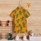 Venutaloza Baby Set Colorblock & Dinosaur (Combo Pack Of 2) T-Shirt & Pants.