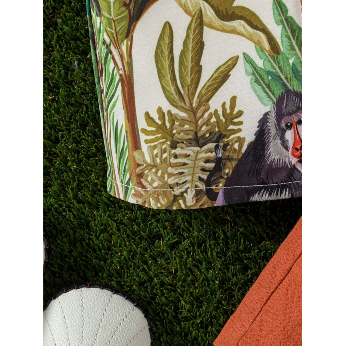 Venutaloza Baby Palm Tree & Animal Shirt And Shorts Two Piece Set.