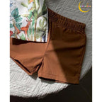 Boy's Animal Jungle Short Sleeve Shirt And Shorts Two Piece Set.