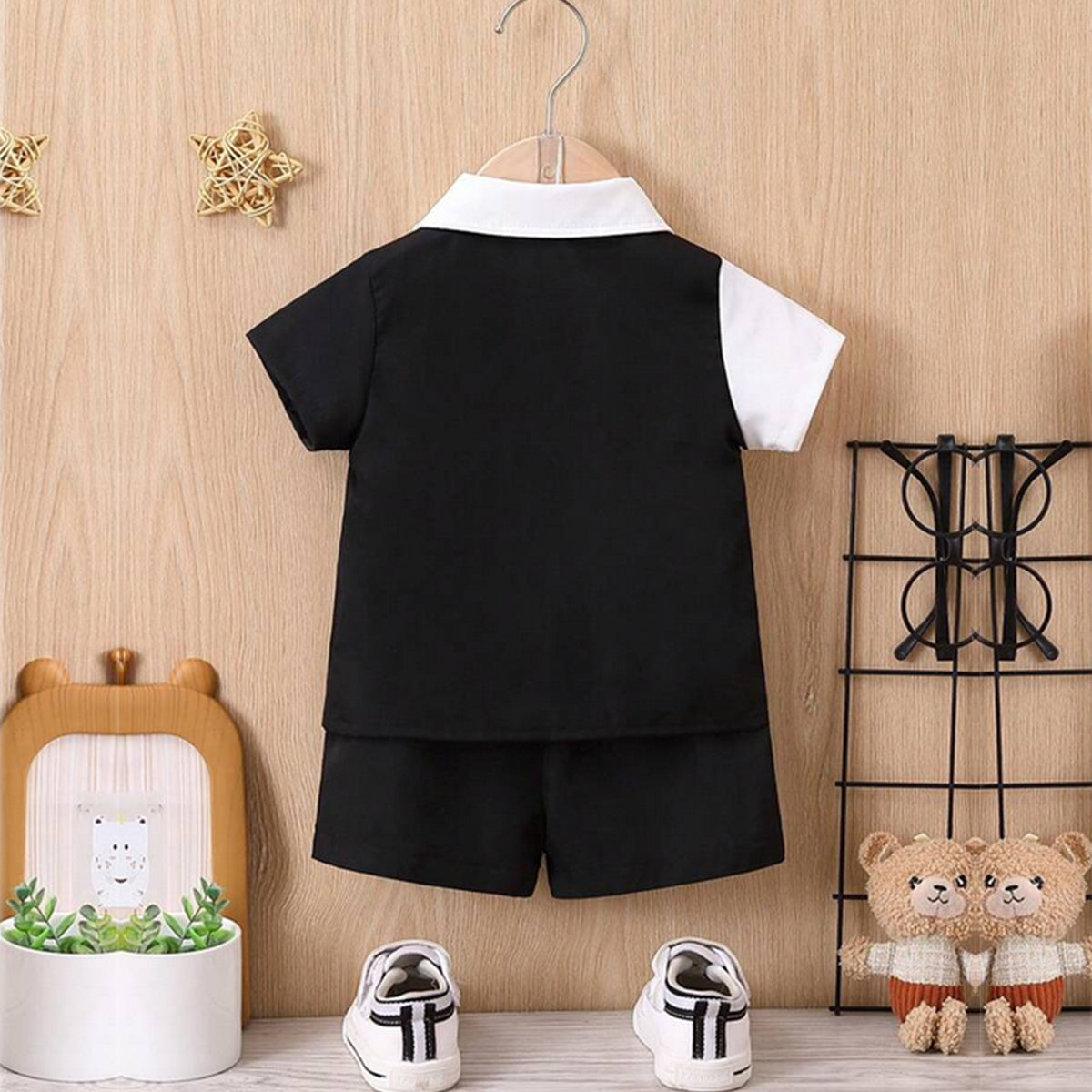Venutaloza Panda & Jungal Theme (Combo Pack Of 2) Shirt & Shorts Without tee Two Piece Set For Boy & Girls.