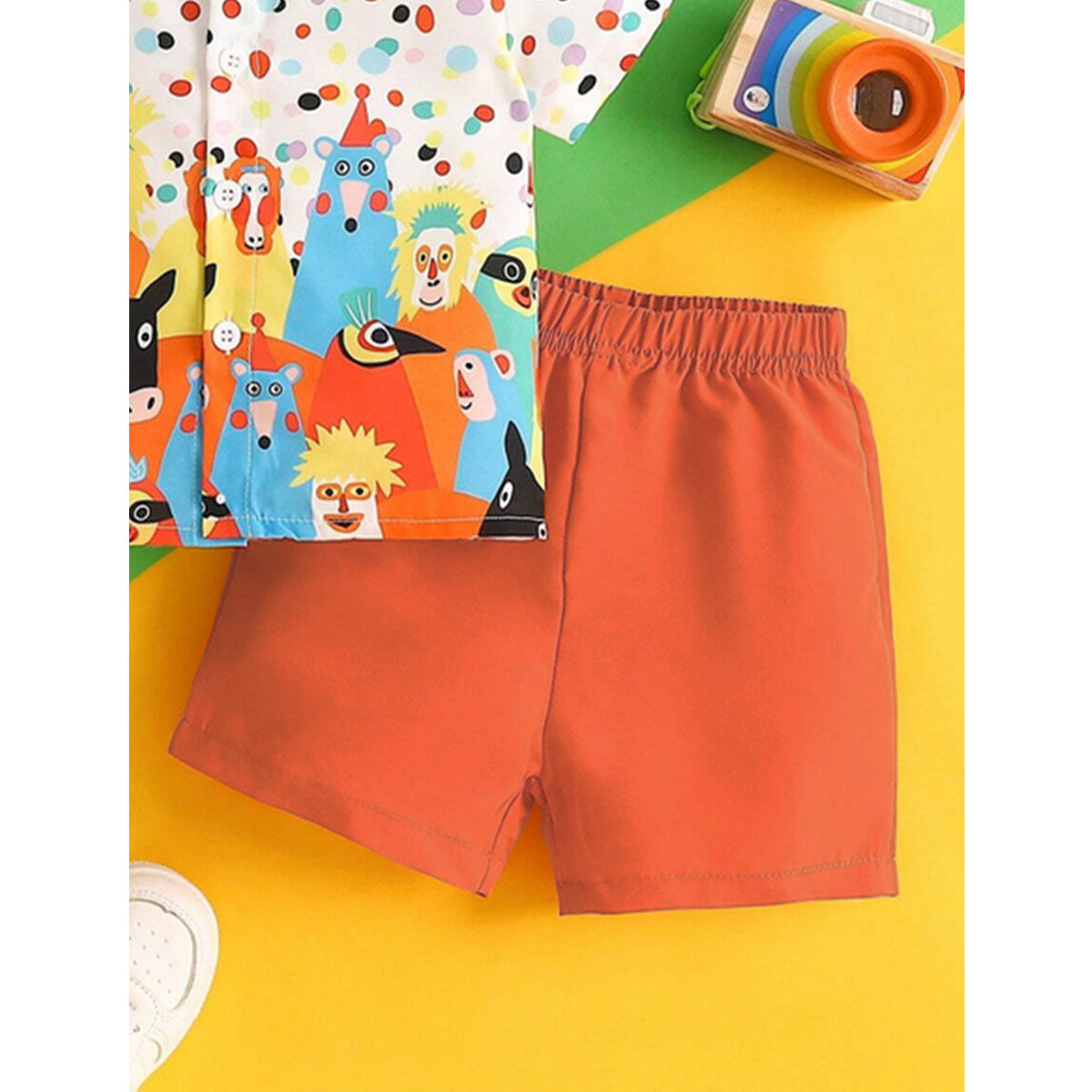 Venutaloza Baby Set Animals Graphic's (Combo Pack Of 3) Shirt & Shorts Two Piece Set For Boy & Girls.