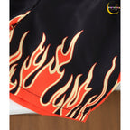 Baby Flame Fire Button Fly Shirt And Shorts Set For Boys.