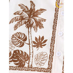 Boys Two-Piece Set Coconut Tree Collar Shirt and Comfortable Shorts, for Outdoor.