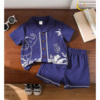 Venutaloza Baby Boy Short Sleeve Shirt And Shorts Set For Spring/ Vacation.