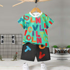 Venutaloza Baby Set Letters & Flower (Combo Pack Of 2) Shirt & Shorts For Boy & Girls.