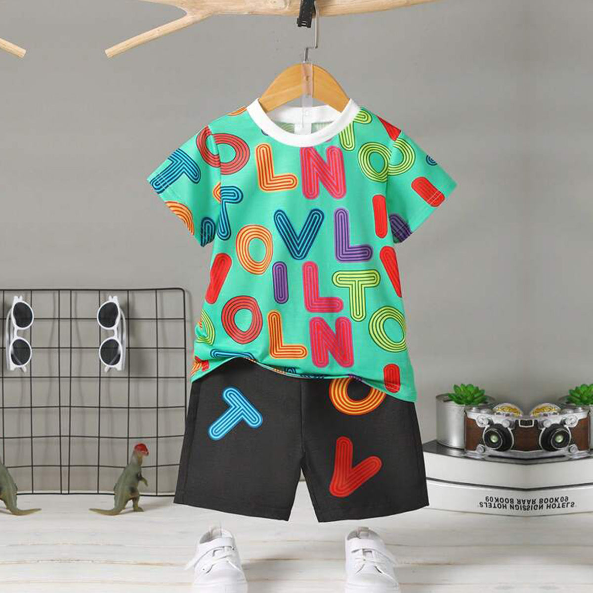 Venutaloza Baby Set Letters & Flower (Combo Pack Of 2) Shirt & Shorts For Boy & Girls.