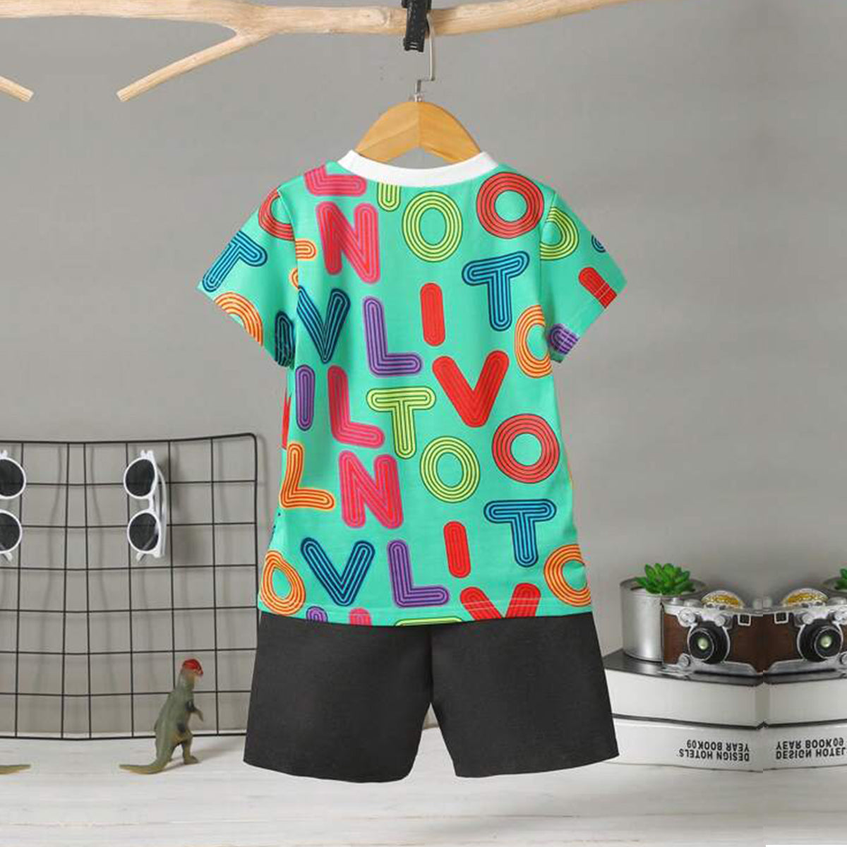 Venutaloza Baby Set Letters & Flower (Combo Pack Of 2) Shirt & Shorts For Boy & Girls.
