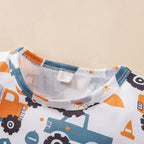 Venutaloza Kids Holy Trucks Casual T-Shirt & Shorts Two Piece Set For Boys.