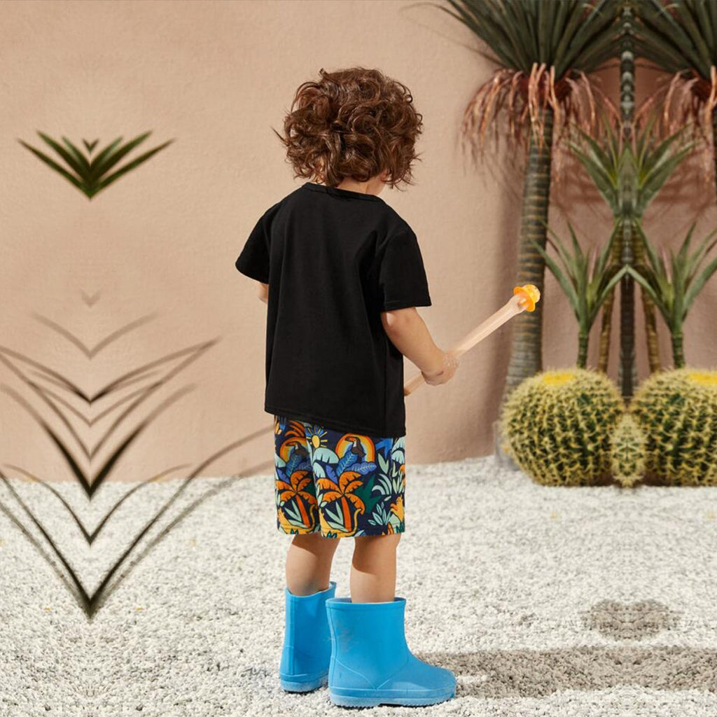 Venutaloza Kids Tropicals Casual T-Shirt & Shorts Two Piece Set For Boys..