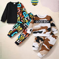 Venutaloza Baby Set Color-Block Letter & Boys Alphabet Letter Patchwork (Combo Pack Of 2) T-shirt & Pants.