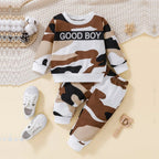 Venutaloza Stylish Baby Set Good Boy & Colorblock Dinosaur  & Boys Letters (Combo Pack Of 3) T-Shirt & Pants.