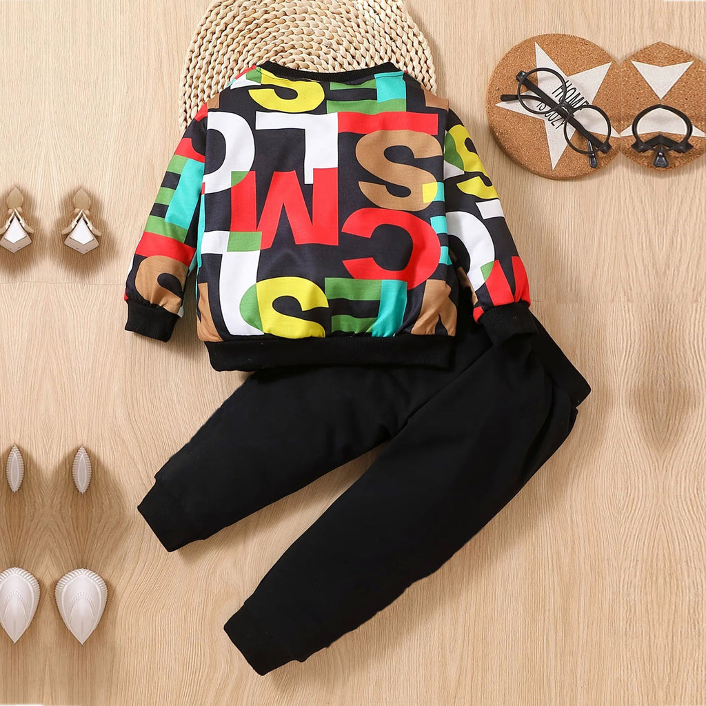 Venutaloza Baby Set Letter Graphic Print_Cami & MINI_BOSS Letter (Combo Pack Of 2) T-Shirt & Pants.