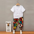Venutaloza Baby Set Letter Graphic Print_Cami & Multi (Combo Pack Of 2) T-Shirt & Pants.