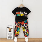 Baby Set Letters Graphic Print & Dinosaur Multicolor (Combo Pack Of 2) T-Shirt & Pants.