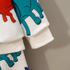 Baby Set Letters Graphic Print & Dinosaur Multicolor (Combo Pack Of 2) T-Shirt & Pants.