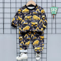 Venutaloza Baby Boys Working Car Vehicles Pullover Print T-shirt & Pants..