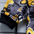 Baby Set Letter Graphic & Car Color-Block Letter (Combo Pack Of 2) T-shirt & Pants.