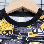 Baby Set Letter Graphic & Car Color-Block Letter (Combo Pack Of 2) T-shirt & Pants.