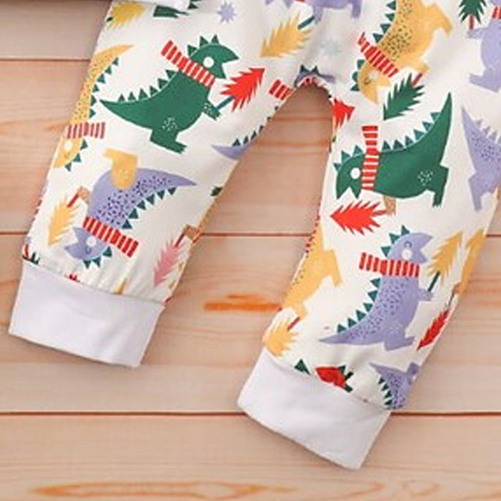 Venutaloza Baby Boys Cartoon Sleeve Autumm Trousers Long Pullover Print T-shirt & Pants..