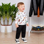 Venutaloza Baby Set Dinosaur Graphic Print & Cami T-shirt & Pants For Boys.