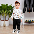 Venutaloza Baby Set Dinosaur Graphic Print & Cami T-shirt & Pants For Boys.