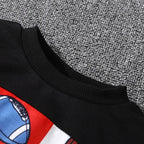 Venutaloza Baby Boys Outfit & Set Long Sleeve Round Neck Cartoon Print Modern T-shirt & Pants.
