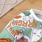 Venutaloza Baby Set Dinosaur & Letter Graphic Print & Cami T-shirt & Pants.