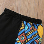 Baby Set Black Graphic Print & Color-Block Letter (Combo Pack Of 2) T-Shirt & Pants.