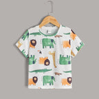 Venutaloza Boy's Half Sleeves Allover Colourful (COMBO PACK OF 8 ) T-shirt For Boy's & Girls.